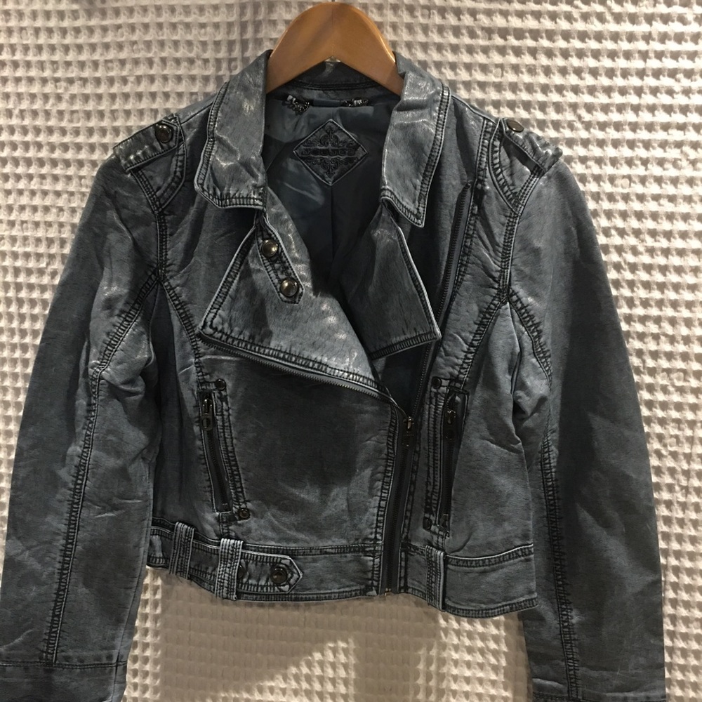 New viscous w/ polyurethane coating Moto jacket. L